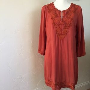Orange Indian-style tunic/top.